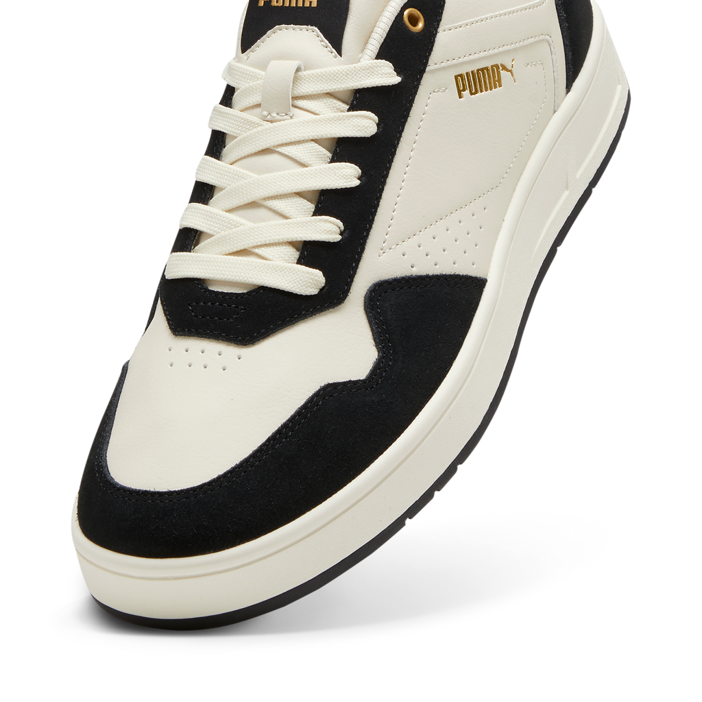 Sneakers casual da uomo bianche e nere con logo Puma Court Classic