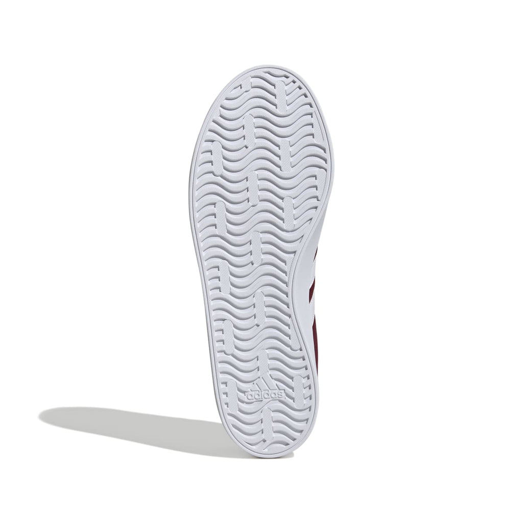 Sneakers da uomo rosso bordeaux in pelle con logo adidas VL Court 3.0