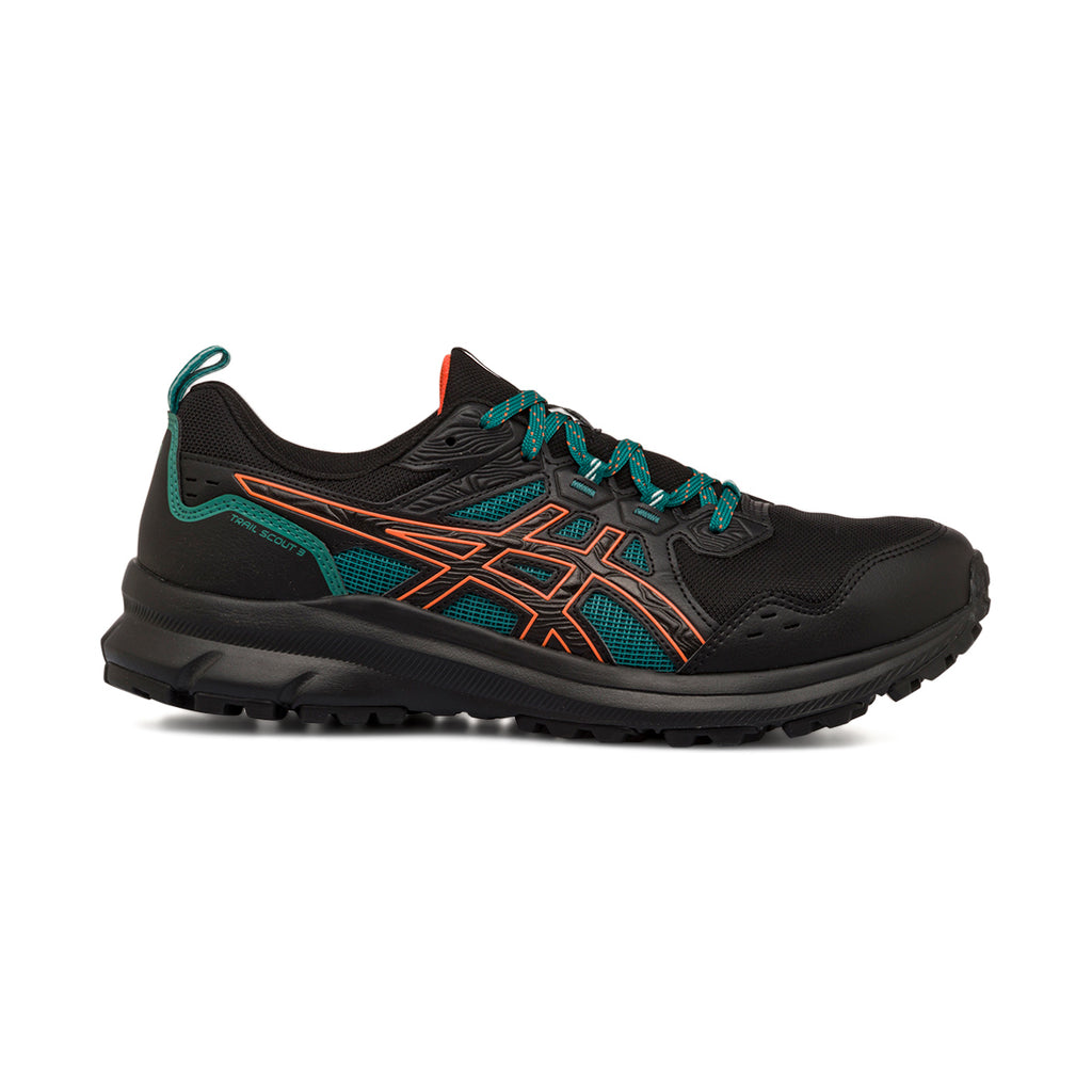 Scarpe da ginnastica nere con dettagli verde da Uomo Trail Scout Asics