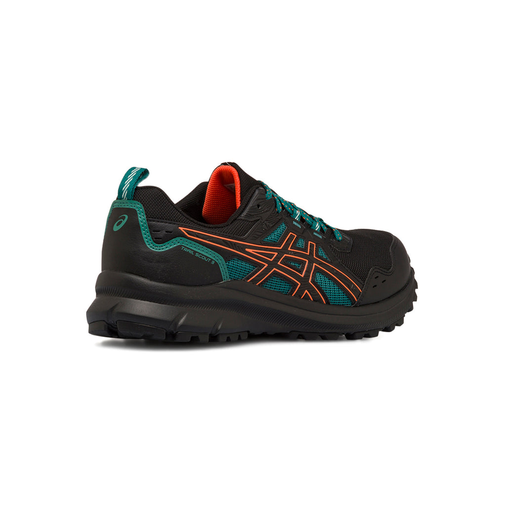 Scarpe da ginnastica nere con dettagli verde da Uomo Trail Scout Asics