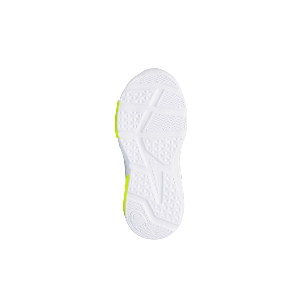 Sneakers da bambino Primi Passi blu navy con dettagli gialli e luci nella suola Champion Wave