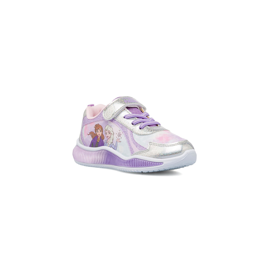 Sneakers da bambina argento e lilla con luci Frozen