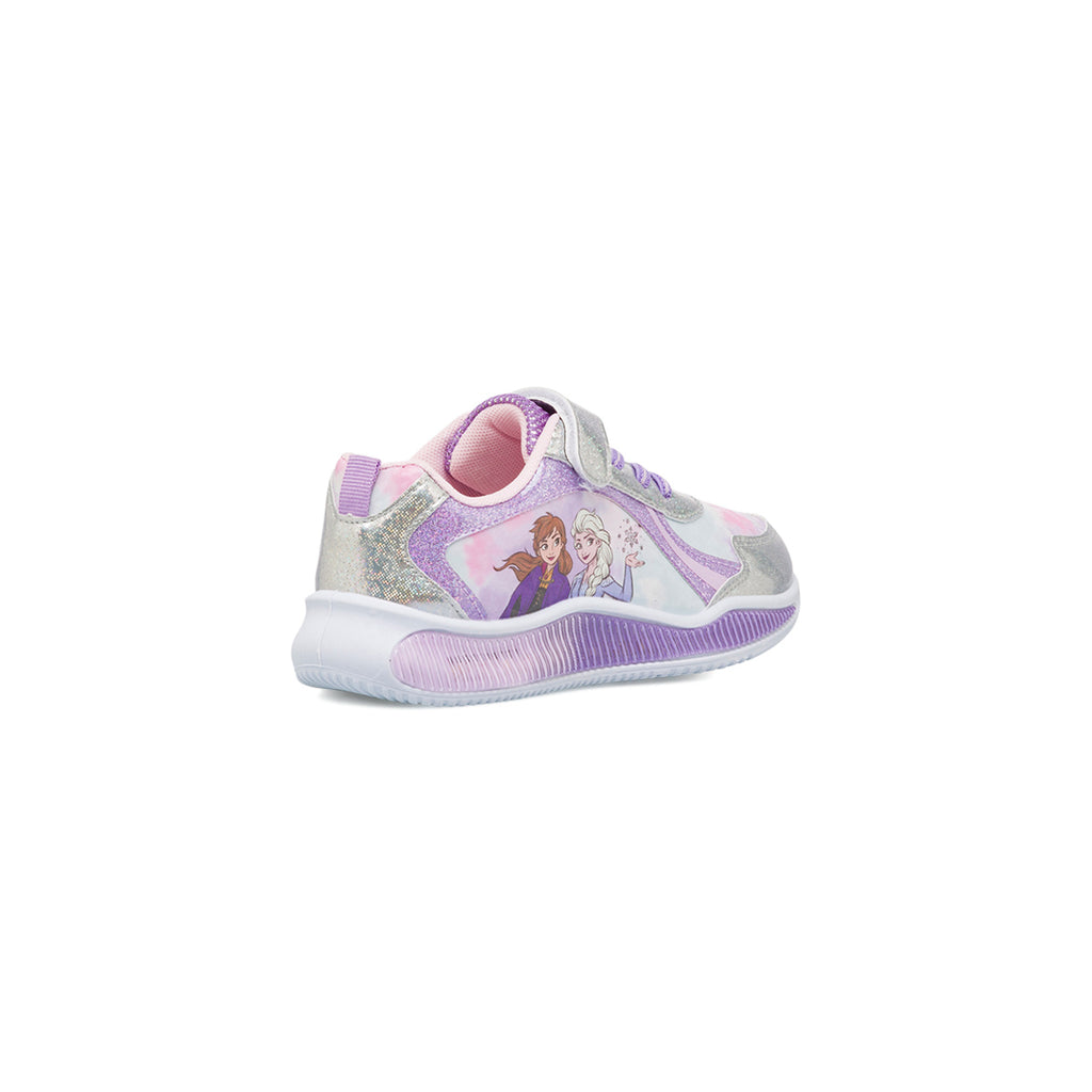 Sneakers da bambina argento e lilla con luci Frozen
