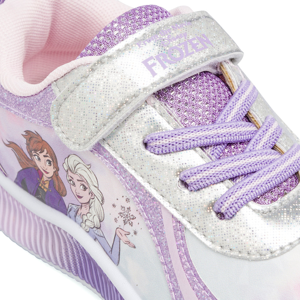 Sneakers da bambina argento e lilla con luci Frozen