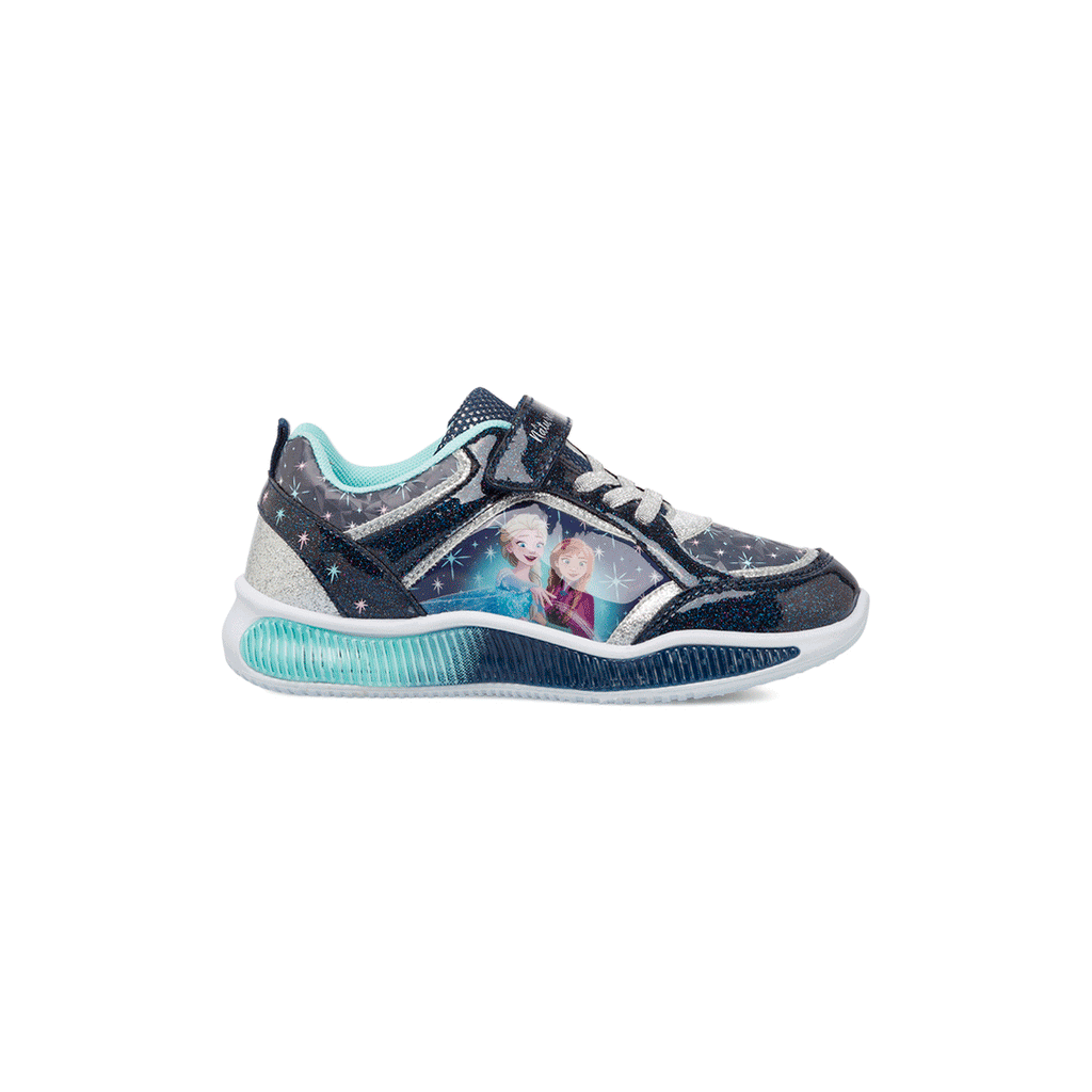 Sneakers blu da bambina blu con luci Frozen