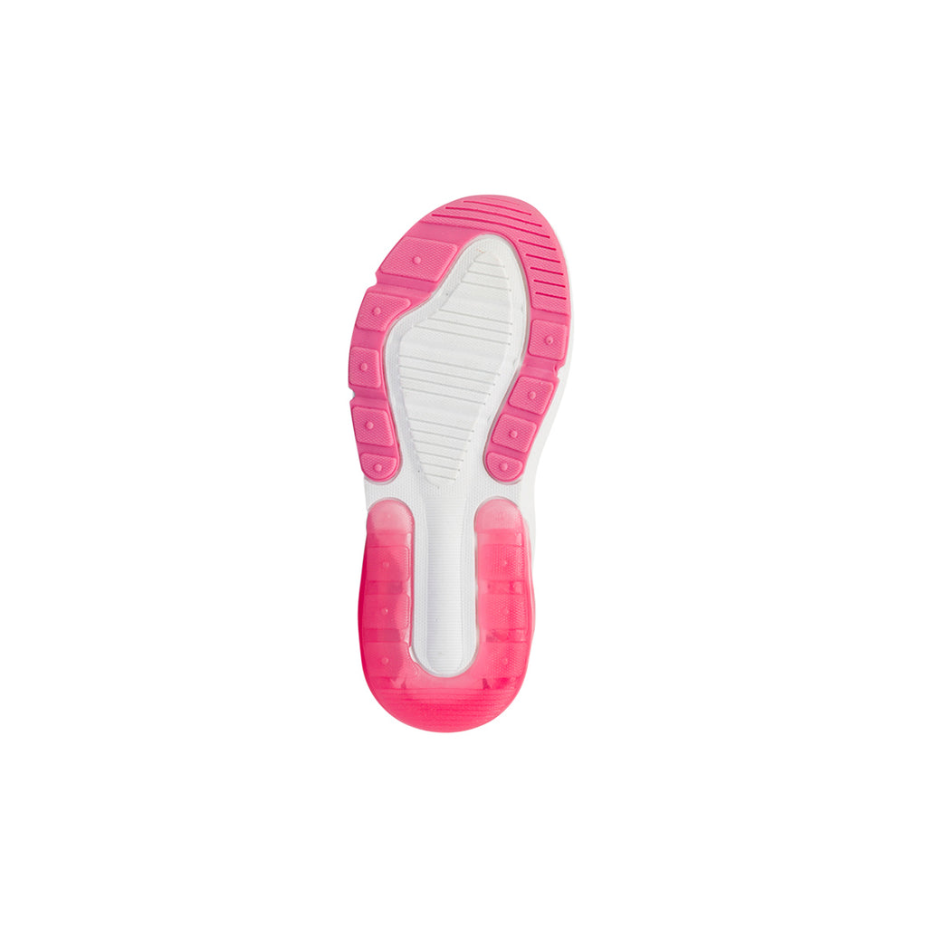 Sneakers  da bambina bianche e rosa con luci nella suola Lonsdale