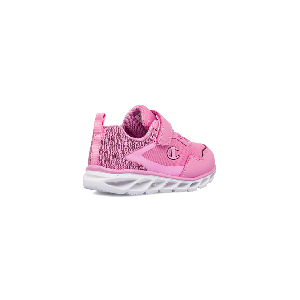 Sneakers da bambina rosa con luci Champion Wave 2