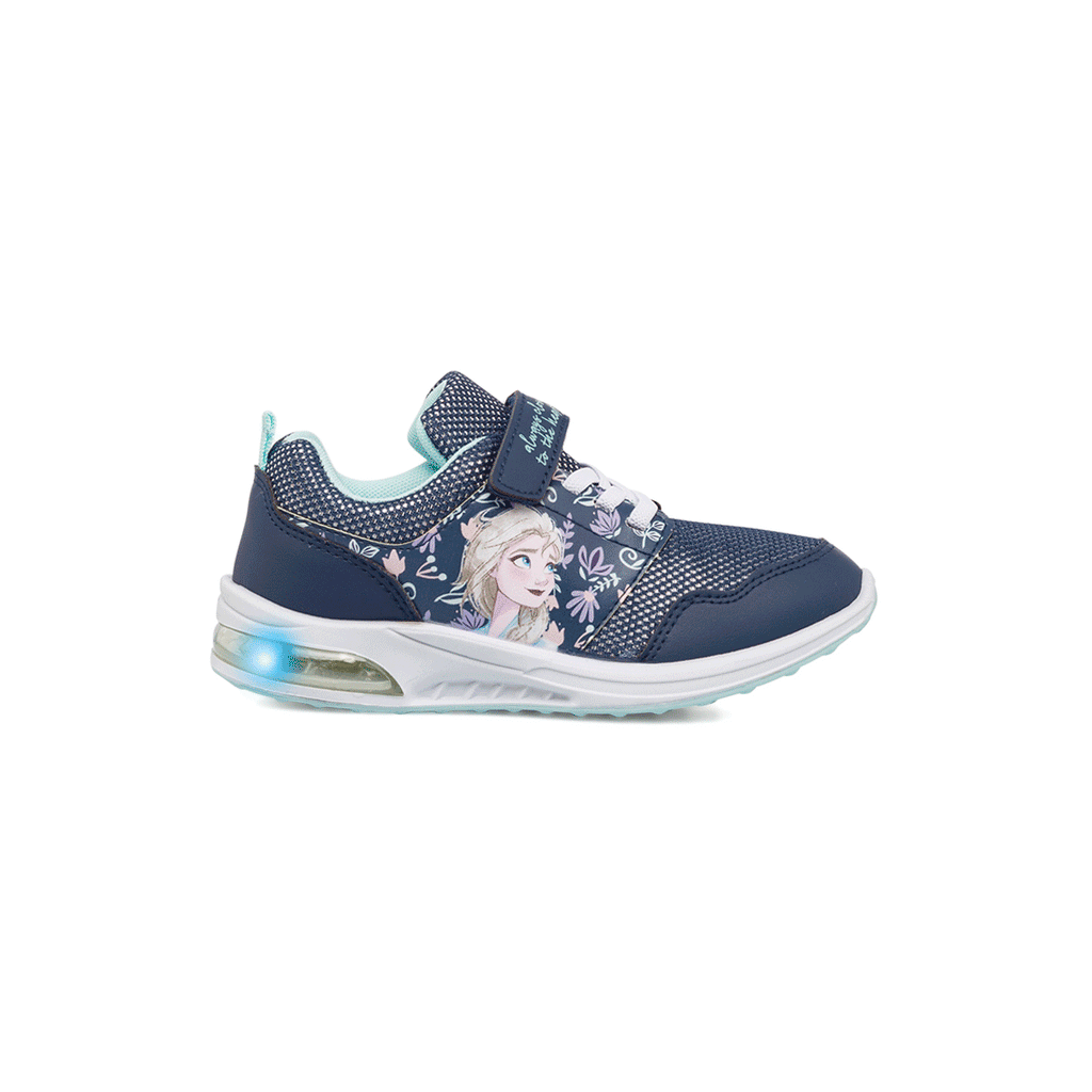 Sneakers blu da bambina con luci Frozen