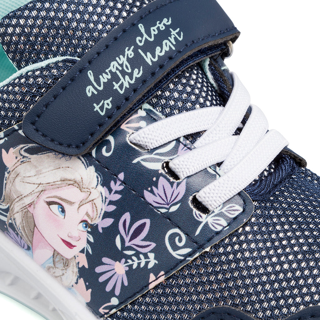 Sneakers blu da bambina con luci Frozen