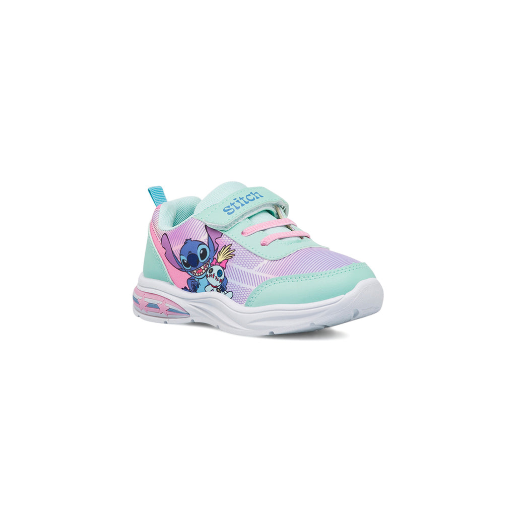 Sneakers azzurre primi passi Stitch con luci