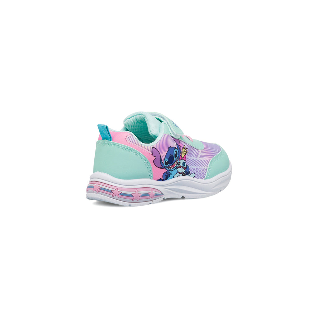 Sneakers azzurre primi passi Stitch con luci