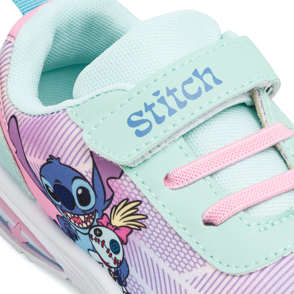 Sneakers azzurre primi passi Stitch con luci