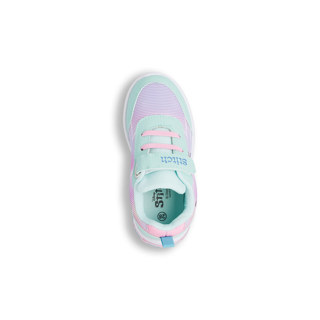 Sneakers azzurre primi passi Stitch con luci