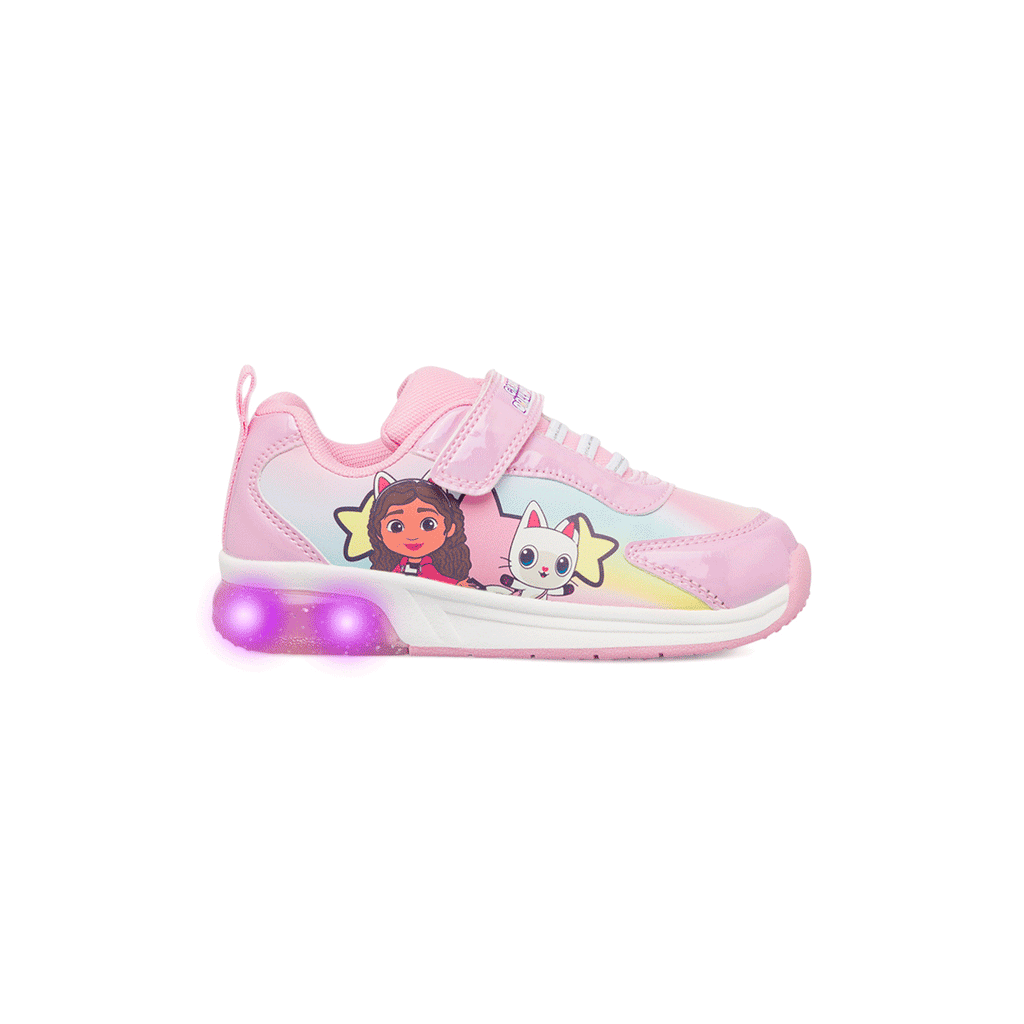 Sneakers rosa da bambina con luci e stampe La casa delle bambole di Gabby