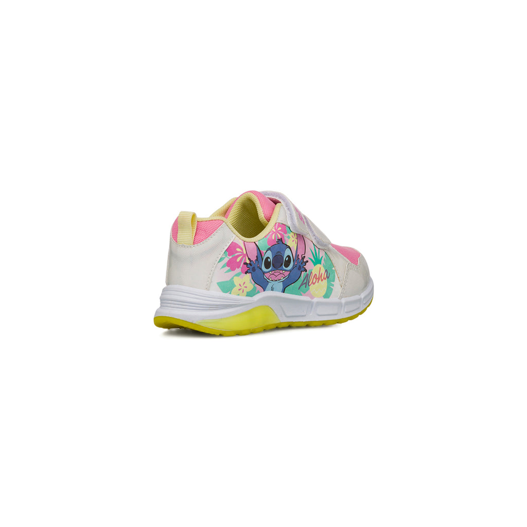 Sneakers Stitch bianche rosa e gialle da Bambina con Lilo e Stitch