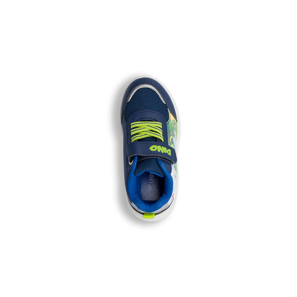 Sneakers blu da Bambino con stampa e luci Dinosauri