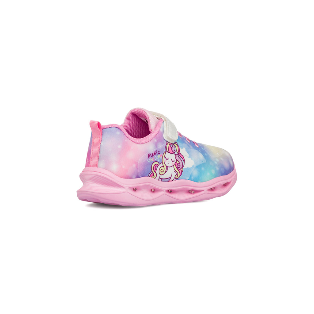Sneakers con unicorno rosa da bambina con Luci nella suola Unicorno
