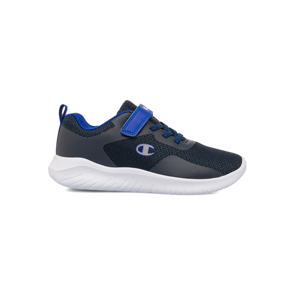Sneakers da bambino blu con logo Champion Softy Evolve