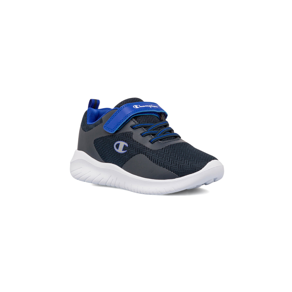 Sneakers da bambino blu con logo Champion Softy Evolve