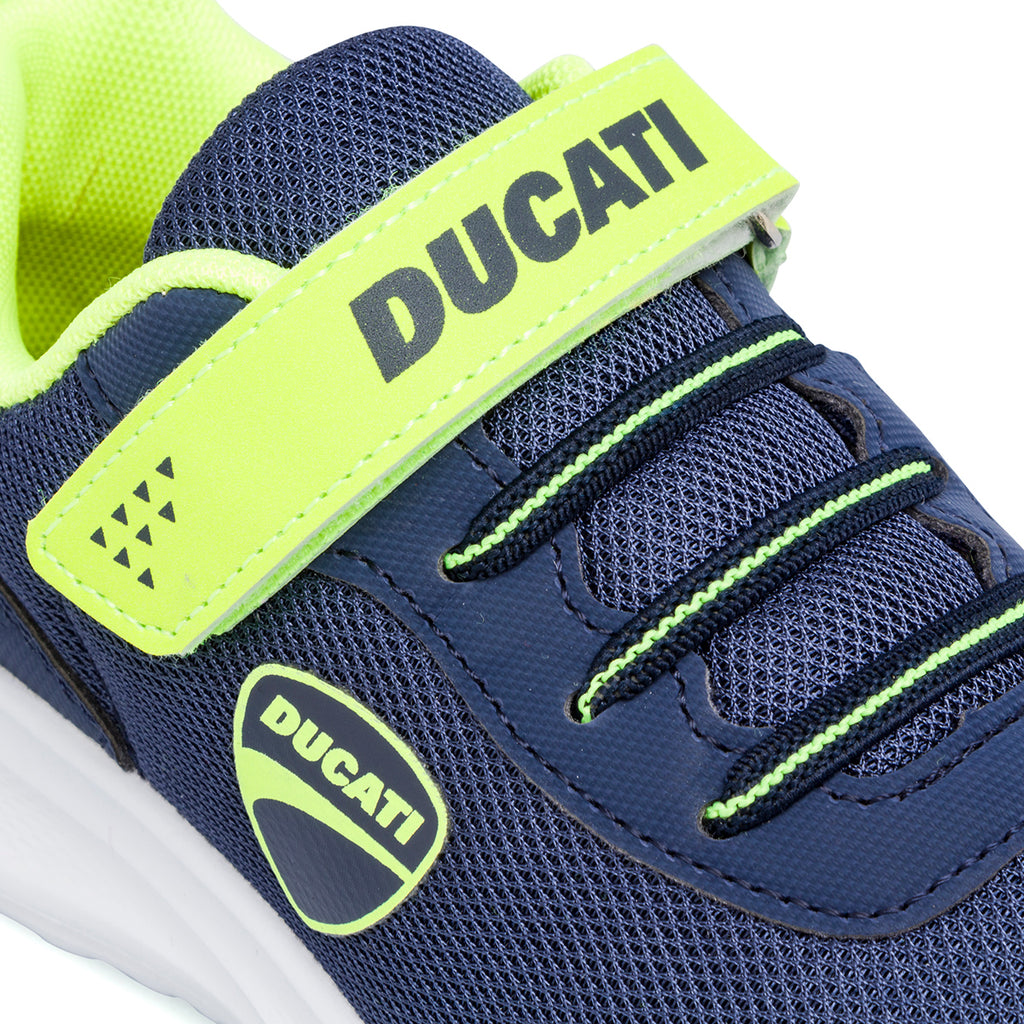 Scarpe da ginnastica blu da ragazzo Ducati Fender