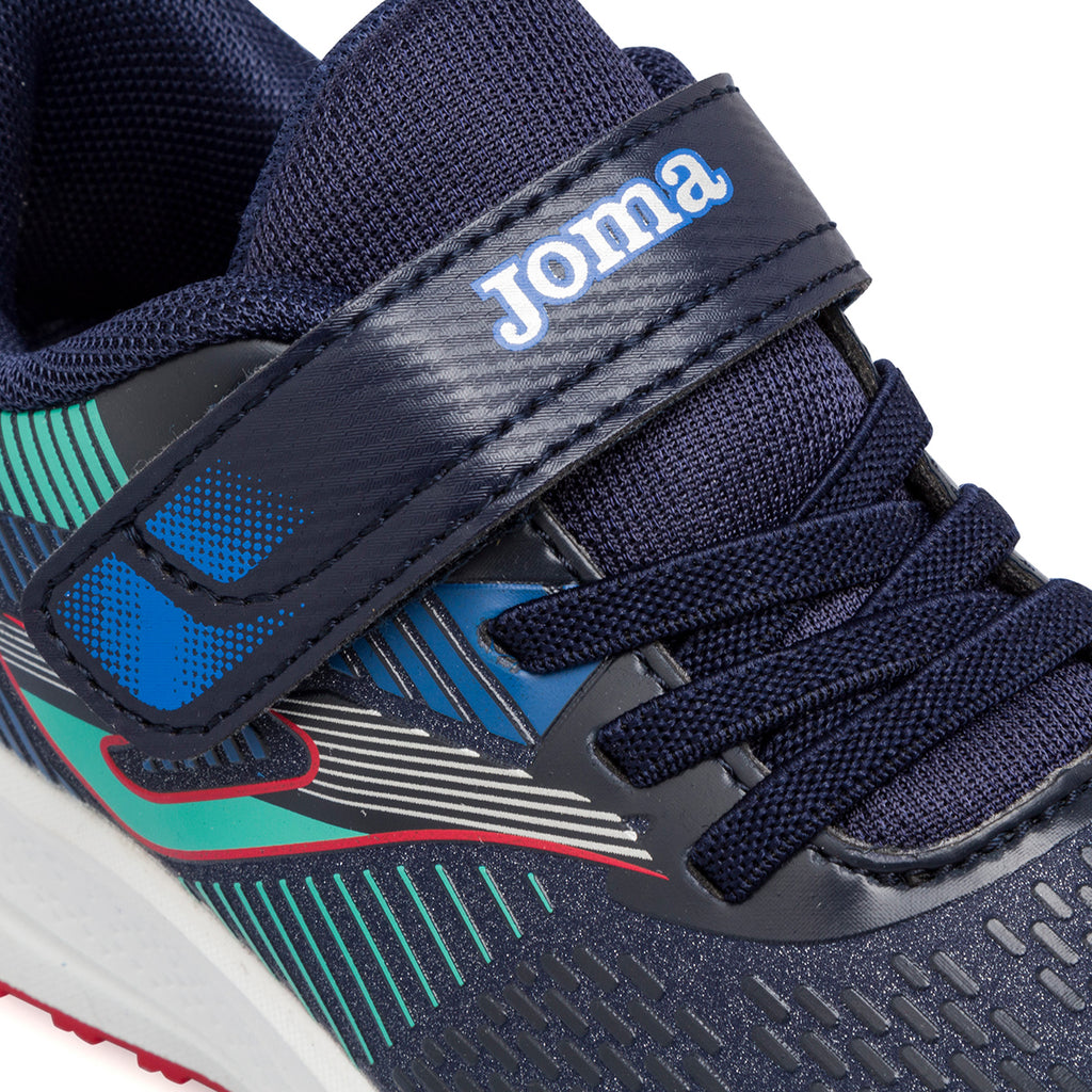Sneakers da bambina blu con glitter Joma