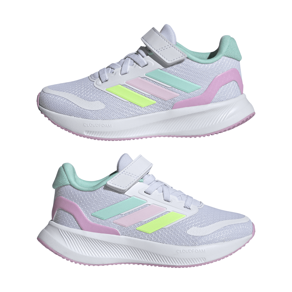 Sneakers bianche con dettagli  pastello da Bambina RUNFALCON 5 adidas