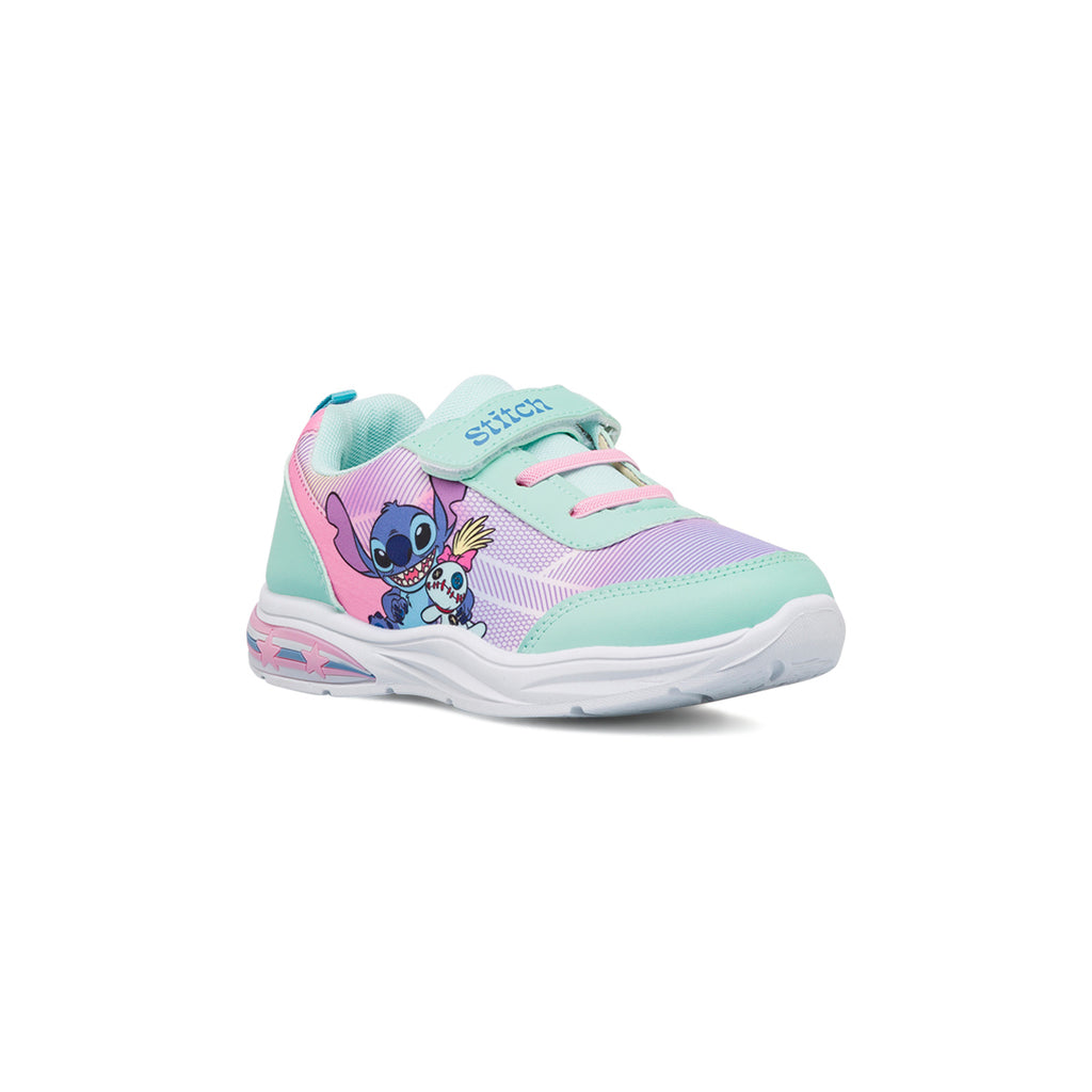 Sneakers azzurre da ragazza Stitch con luci