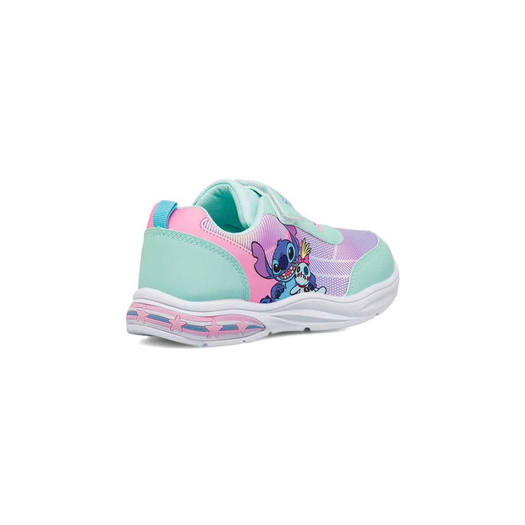 Sneakers azzurre da ragazza Stitch con luci