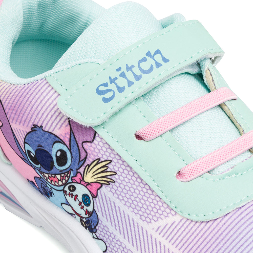Sneakers azzurre da ragazza Stitch con luci