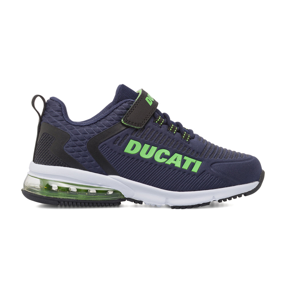 Sneakers blu da bambino con ammortizzazione ad aria Ducati