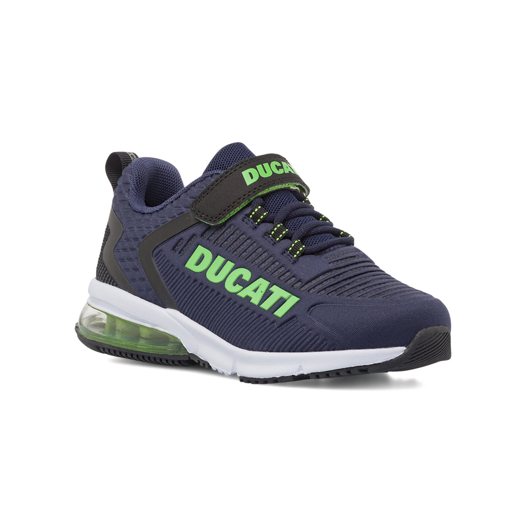 Sneakers blu da bambino con ammortizzazione ad aria Ducati