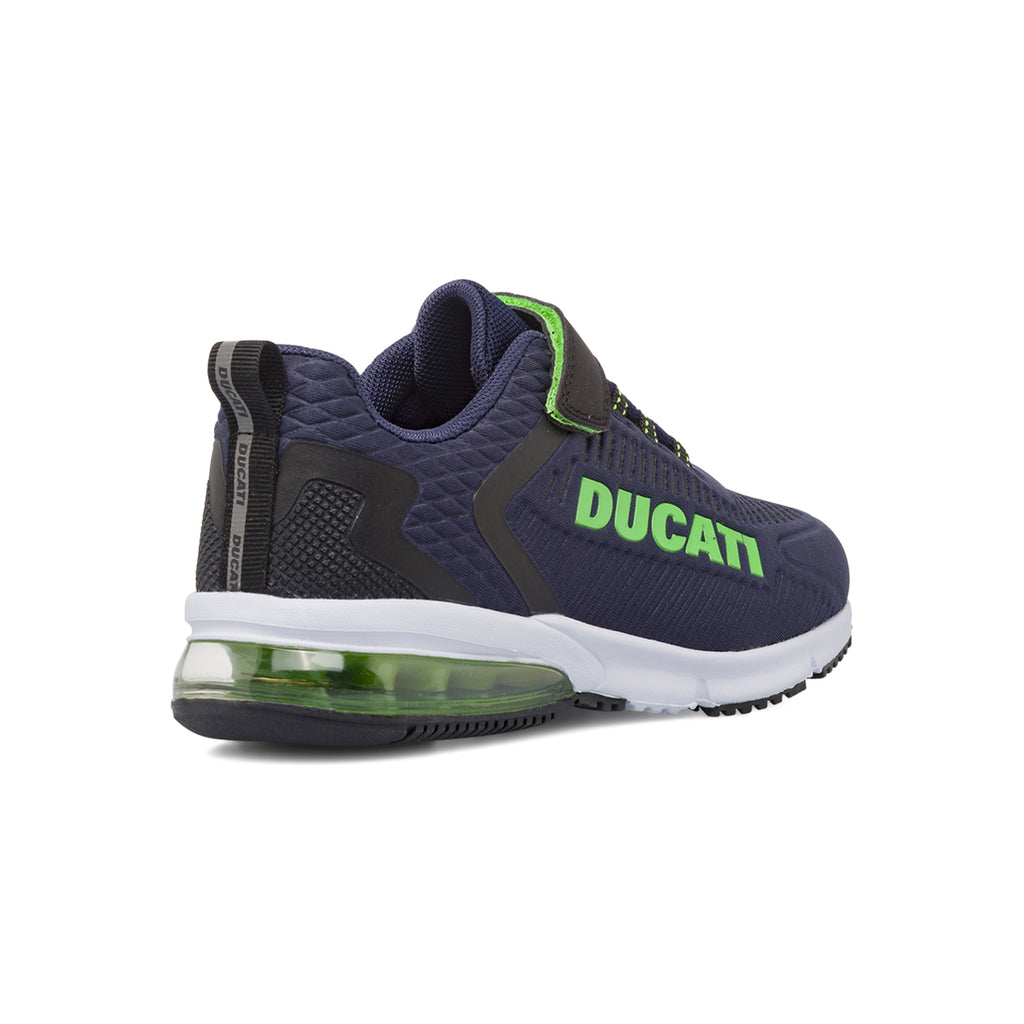 Sneakers blu da bambino con ammortizzazione ad aria Ducati