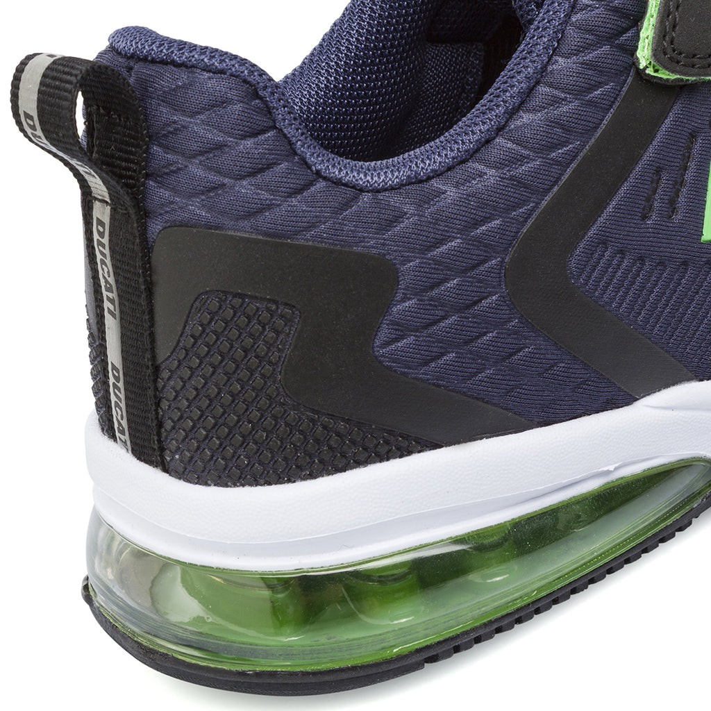 Sneakers blu da bambino con ammortizzazione ad aria Ducati