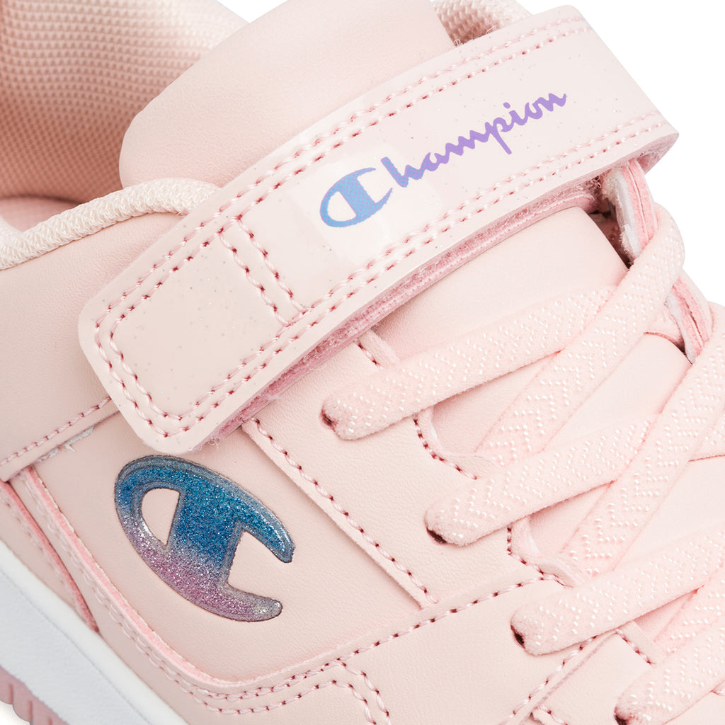 Sneakers rosa da bambina con glitter Champion