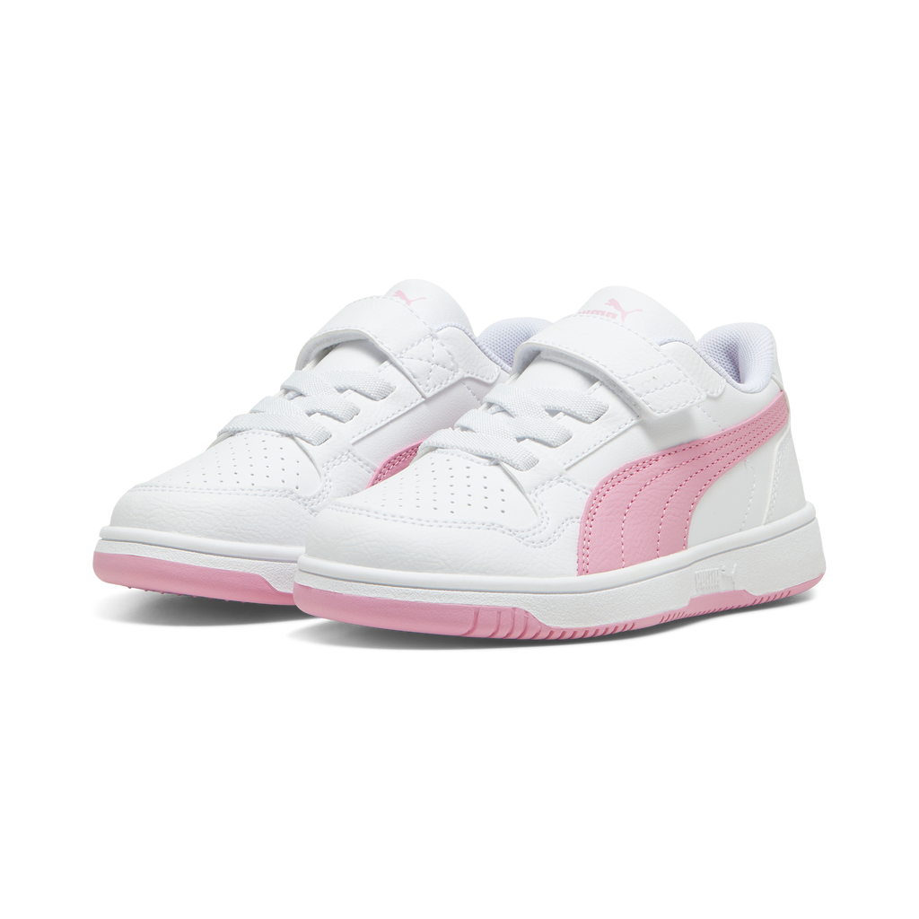 Sneakers bambina bianche e rosa Puma Reb-L