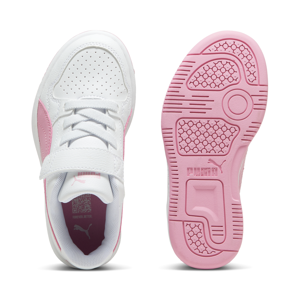 Sneakers bambina bianche e rosa Puma Reb-L