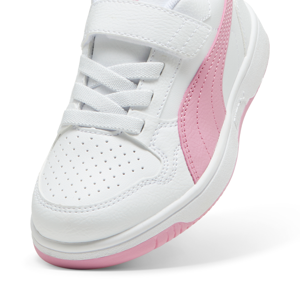 Sneakers bambina bianche e rosa Puma Reb-L