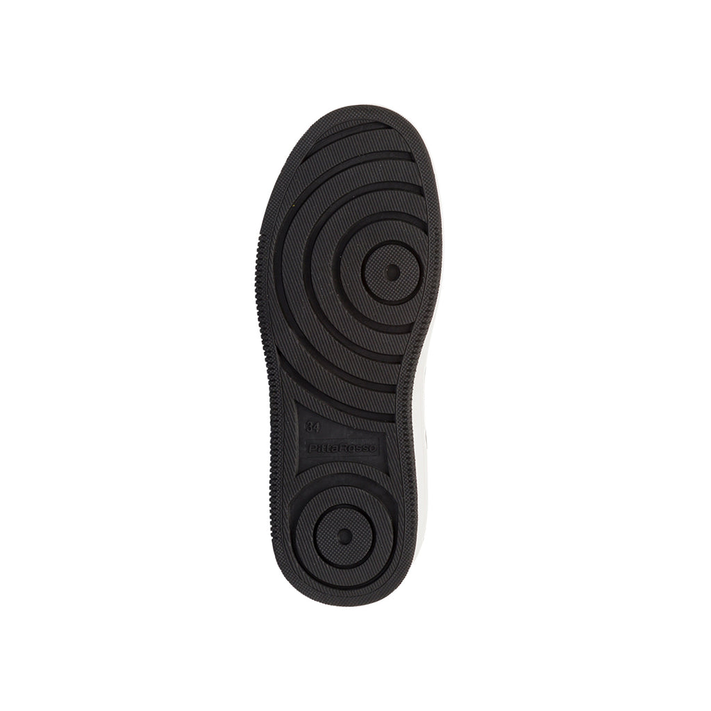 Sneakers alte bambino bianche e nere con stampe P Go