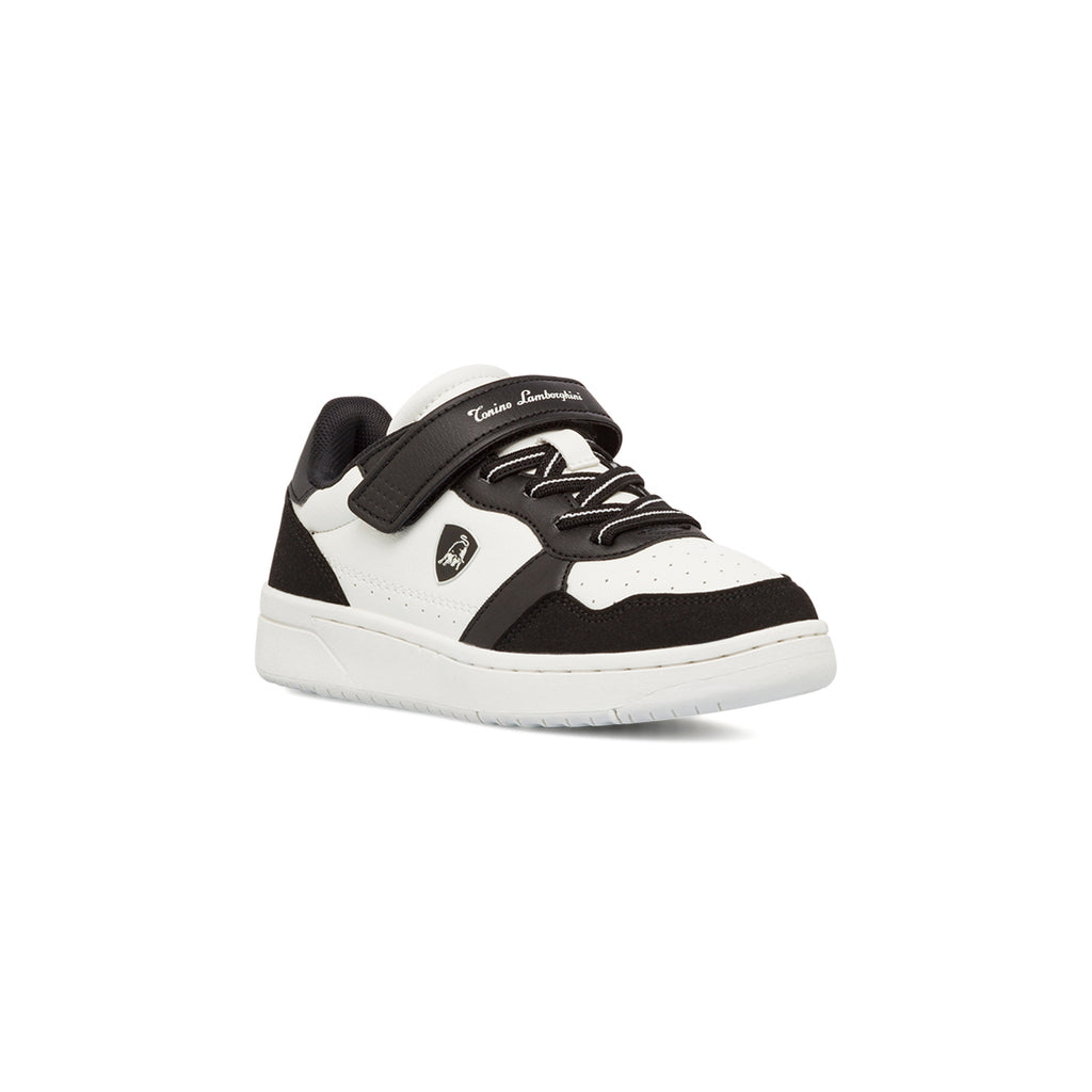 Sneakers da bambino Tonino Lamborghini bianche con dettagli neri