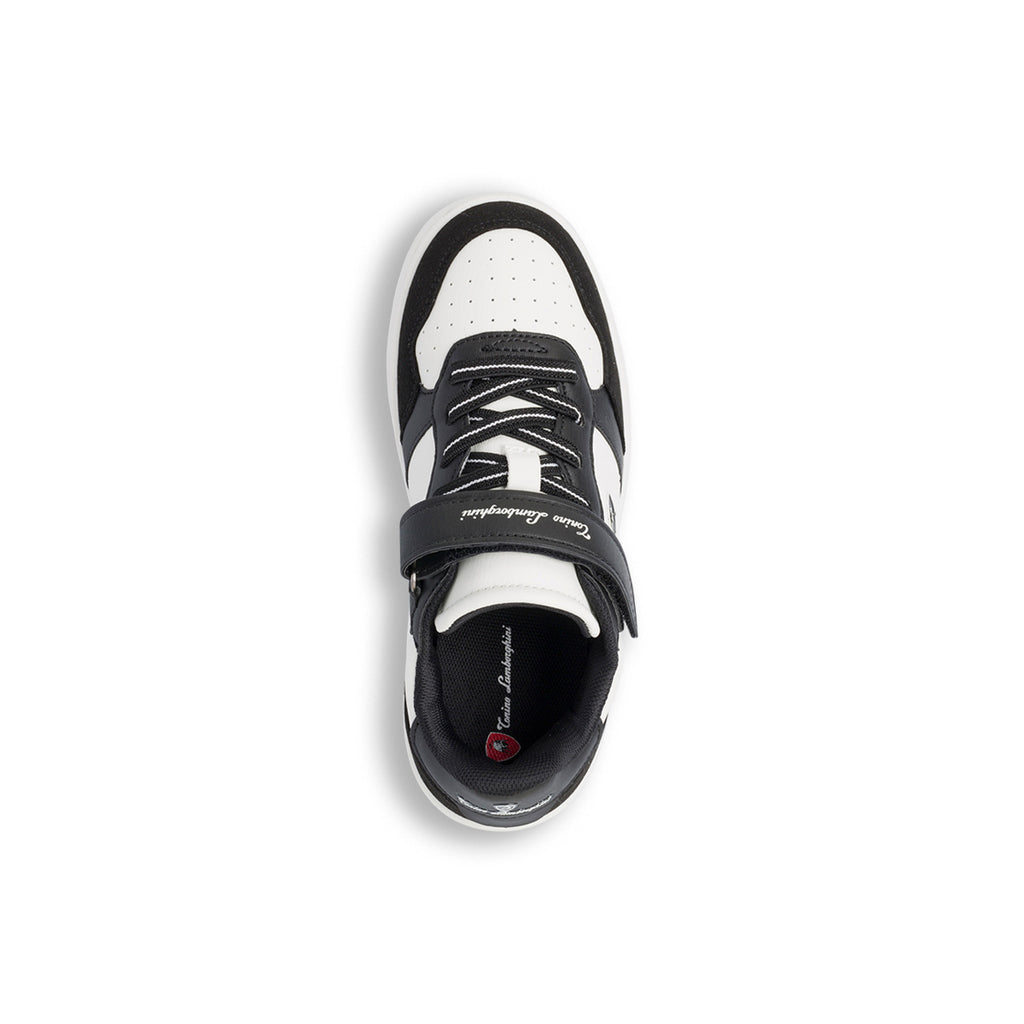 Sneakers da bambino Tonino Lamborghini bianche con dettagli neri