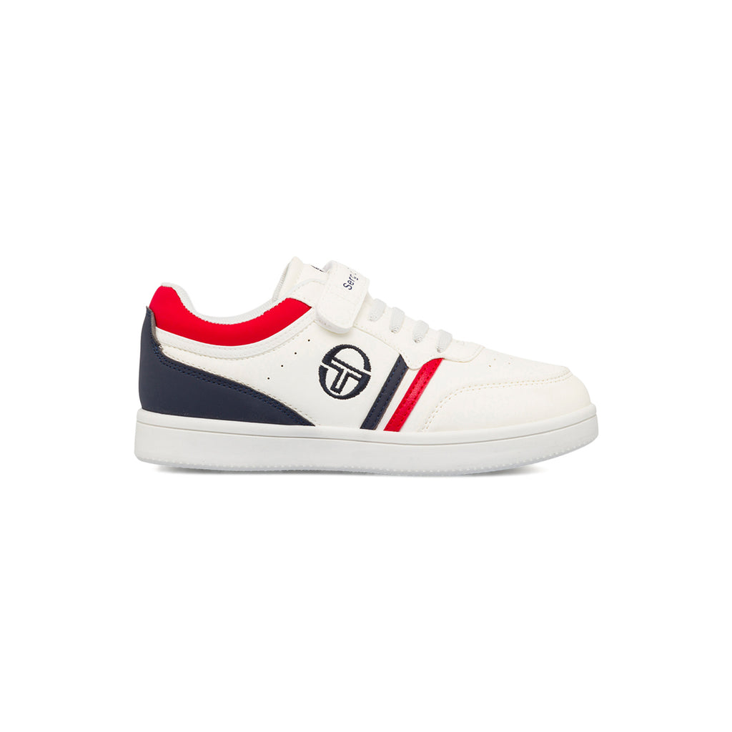 Sneakers bianche da ragazzo con dettagli rossi e blu Sergio Tacchini