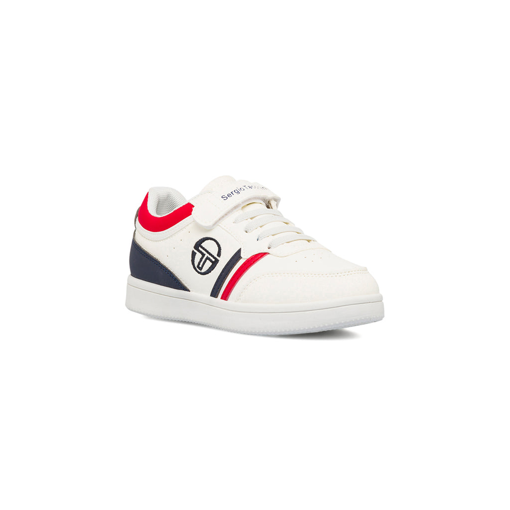 Sneakers bianche da ragazzo con dettagli rossi e blu Sergio Tacchini
