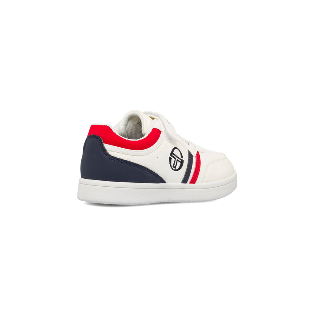 Sneakers bianche da ragazzo con dettagli rossi e blu Sergio Tacchini