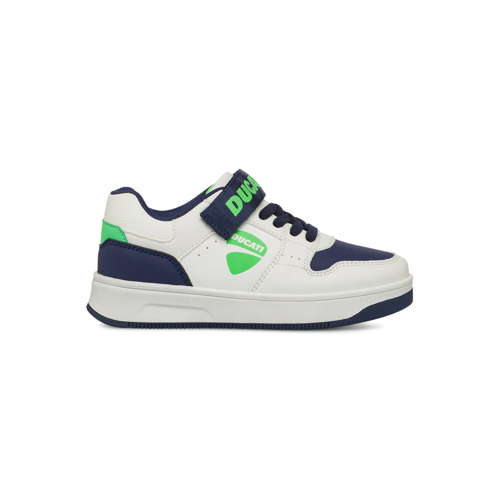 Sneakers bianche e blu da Ragazzo con logo Ducati