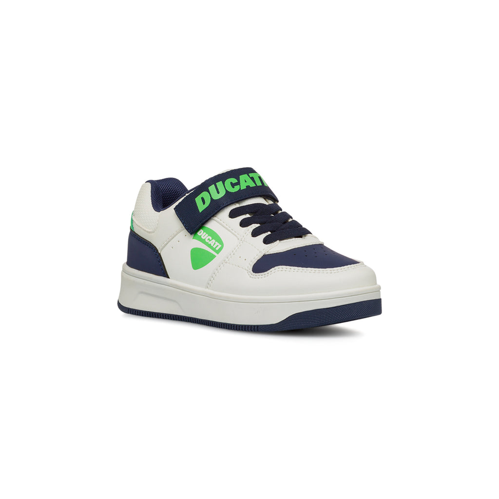 Sneakers bianche e blu da Ragazzo con logo Ducati