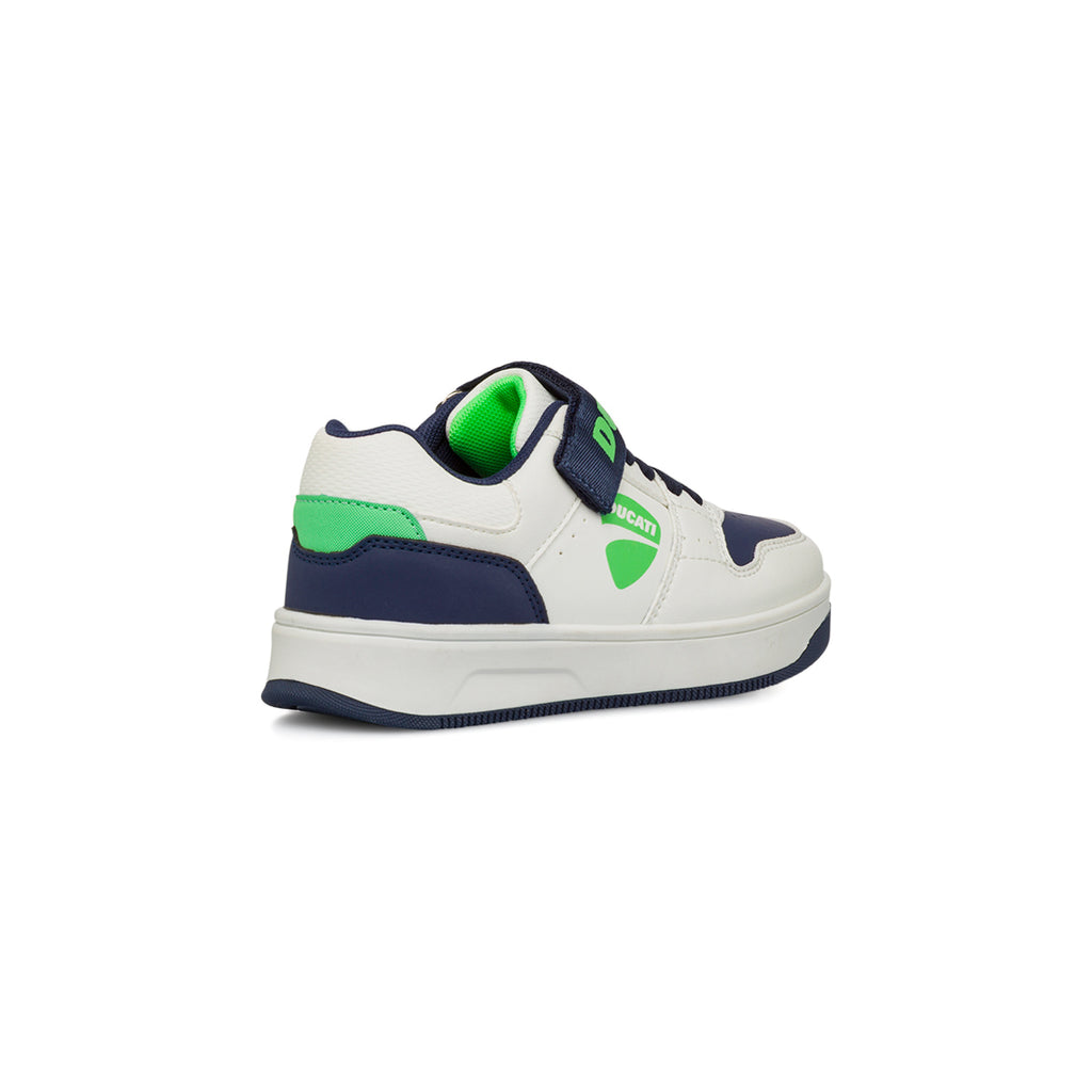 Sneakers bianche e blu da Ragazzo con logo Ducati
