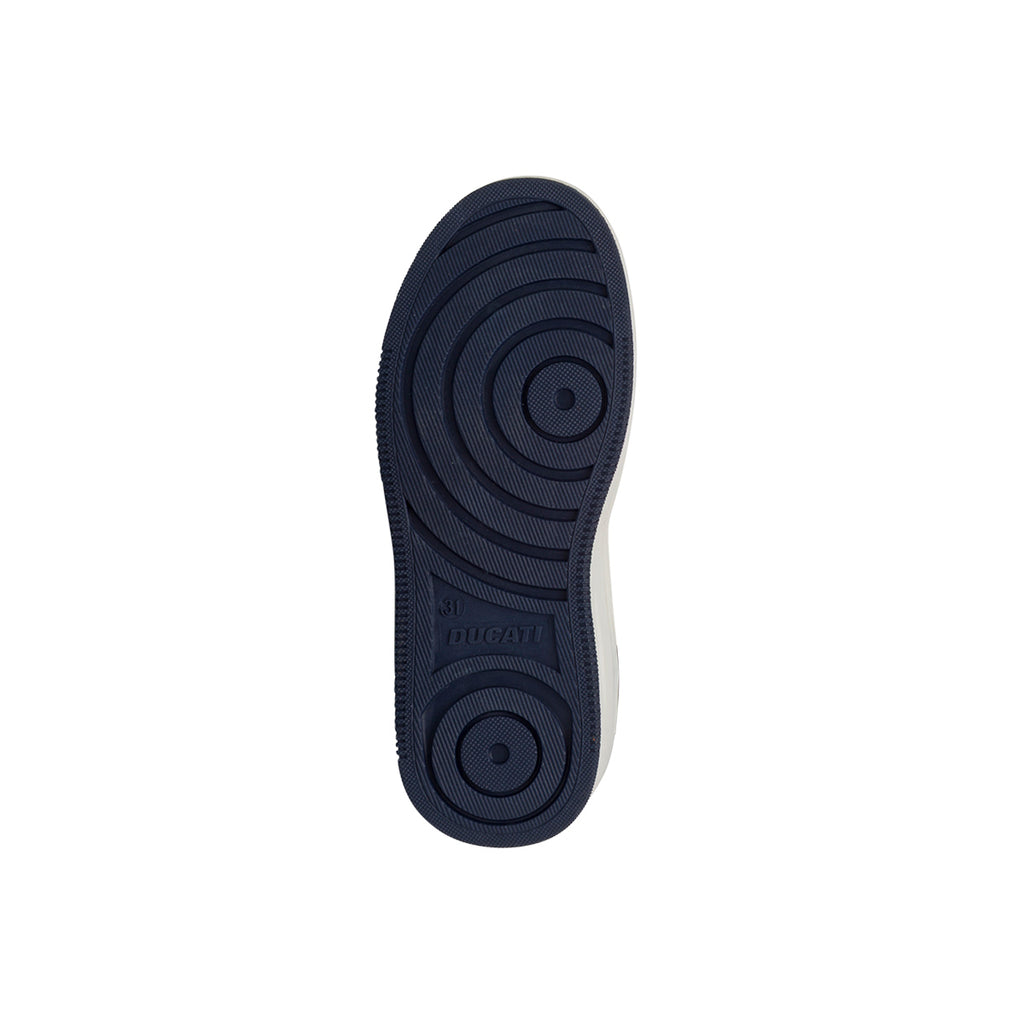 Sneakers alte bianche e blu da Ragazzo con logo Ducati