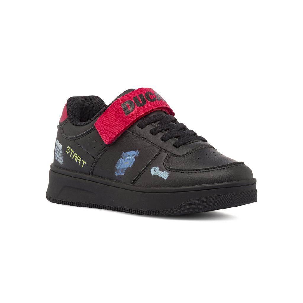 Sneakers nere da Bambino con stampe e strappo Ducati