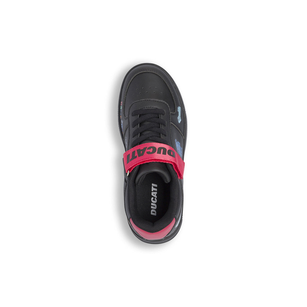 Sneakers nere da Bambino con stampe e strappo Ducati