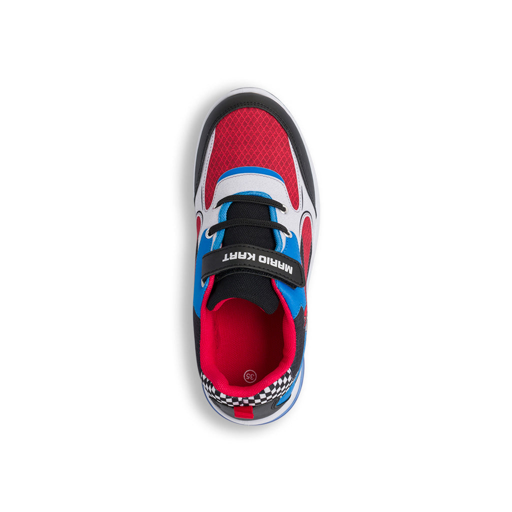 Sneakers da bambino multicolore con luci nella suola e stampa Super Mario